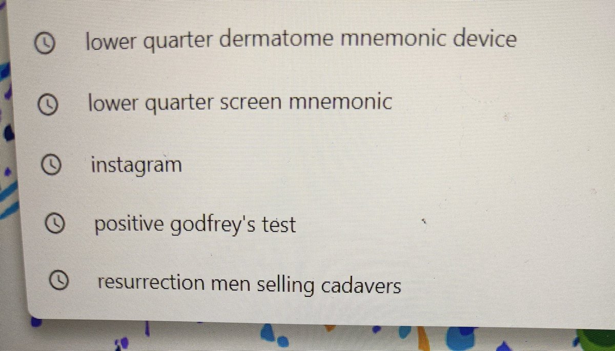 SharonFeld13's tweet photo. Just a very normal Google search history. Prepping for class. Everything is fine, I swear. https://t.co/p01nKfHj9c