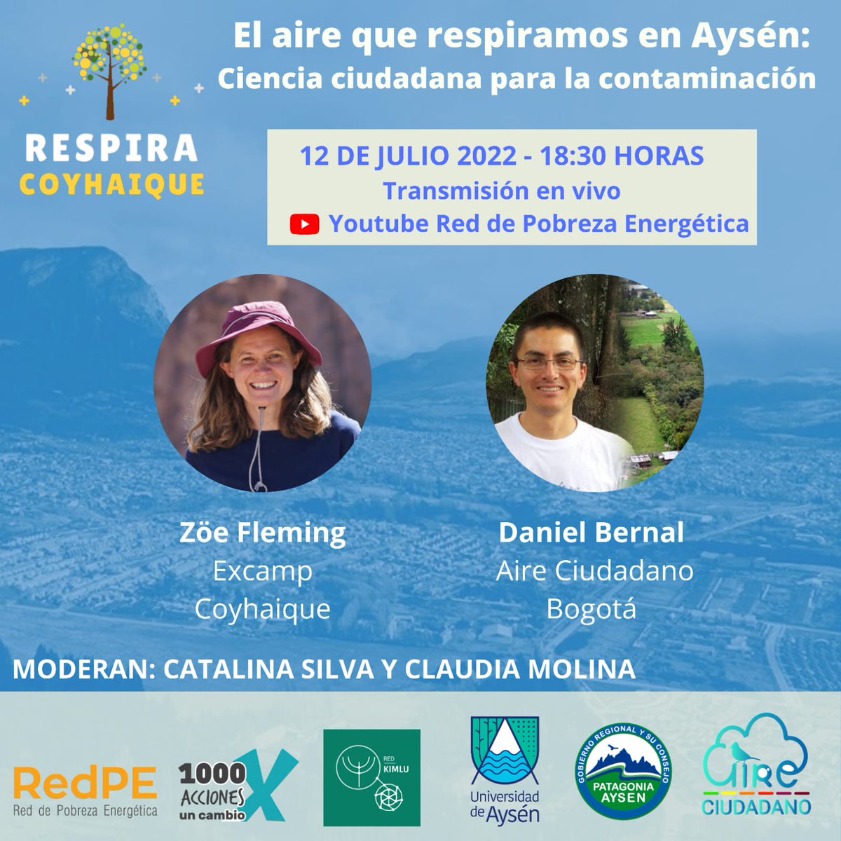 Mañana seminario virtual "El aire que respiramos en Aysén: Ciencia Ciudadana" Chile.
La actividad será transmitida mañana 5:30pm hora Colombiana por el canal de youtube de la Red de Pobreza Energética.
eldivisadero.cl/_noticia/Invit…