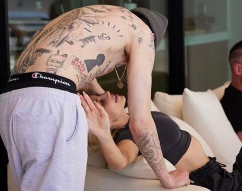 1maggieg's tweet photo. pete davidson is a walking tattoo sheet offered on friday the 13th https://t.co/C848gwFrku