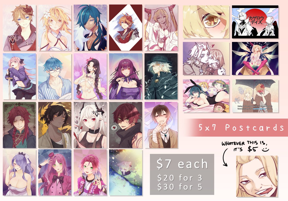 cryingshakingassquaking here's my anime north catalogue :'))

See you at Table CM F11 this weekend (plz ghib moneh) 🥺💖 
