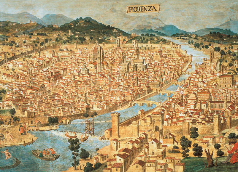 RT @archaeologyart: Francesco Rosselli - Map of Florence. N.d., 15th century. https://t.co/xbSiVOZhVl