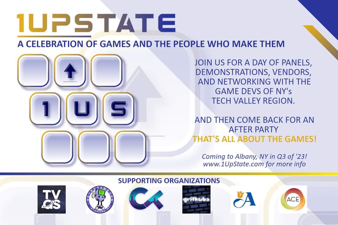 A new #GameDev expo is coming to the #TechValley region of NY! RTs are super appreciative to help us keep growing!

Keep your eyes on this page along with our supporting organizations: <a href="/tvgamespace/">Tech Valley Game Space</a>, <a href="/RetroGameCon/">RetroGameCon</a>, <a href="/CrosstalkMedia/">Crosstalk Media, LLC</a>, <a href="/grifkuba1/">grifkuba</a>, <a href="/discoveralbany/">Discover Albany</a> , and <a href="/UpNYCreative/">Upstate Creative</a>!