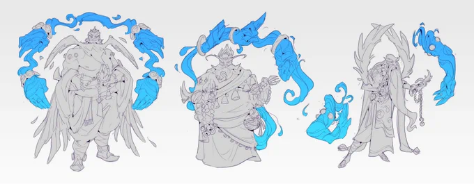 Twitter algo is prolly gna kick my ass for sharing at this time of the day, but I somehow tunneled on and finished up my water monk assignment today for @anhdangerous's class ~ 💦💙 