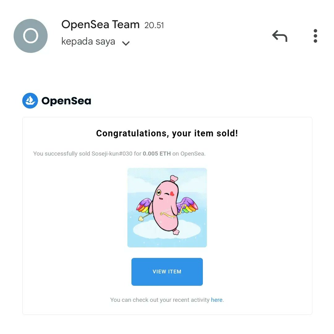 SOLD
Soseji-kun Phase 1 dan 2

Thanks new owner
Welcome to soseji gang

Link in bio
100% handmad
No gas fee

#nftcollector #NFT #sosejikun
#NFTCommunity