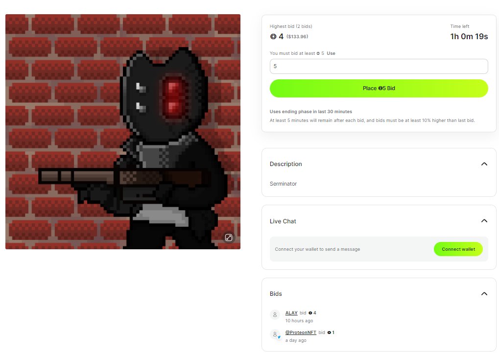Serminator will be back. 

One hour to go! 

Thanks brother <a href="/ALAY_SOL/">Alaya Sola</a> and <a href="/ProteonNFT/">Proteon</a> for joining the party!