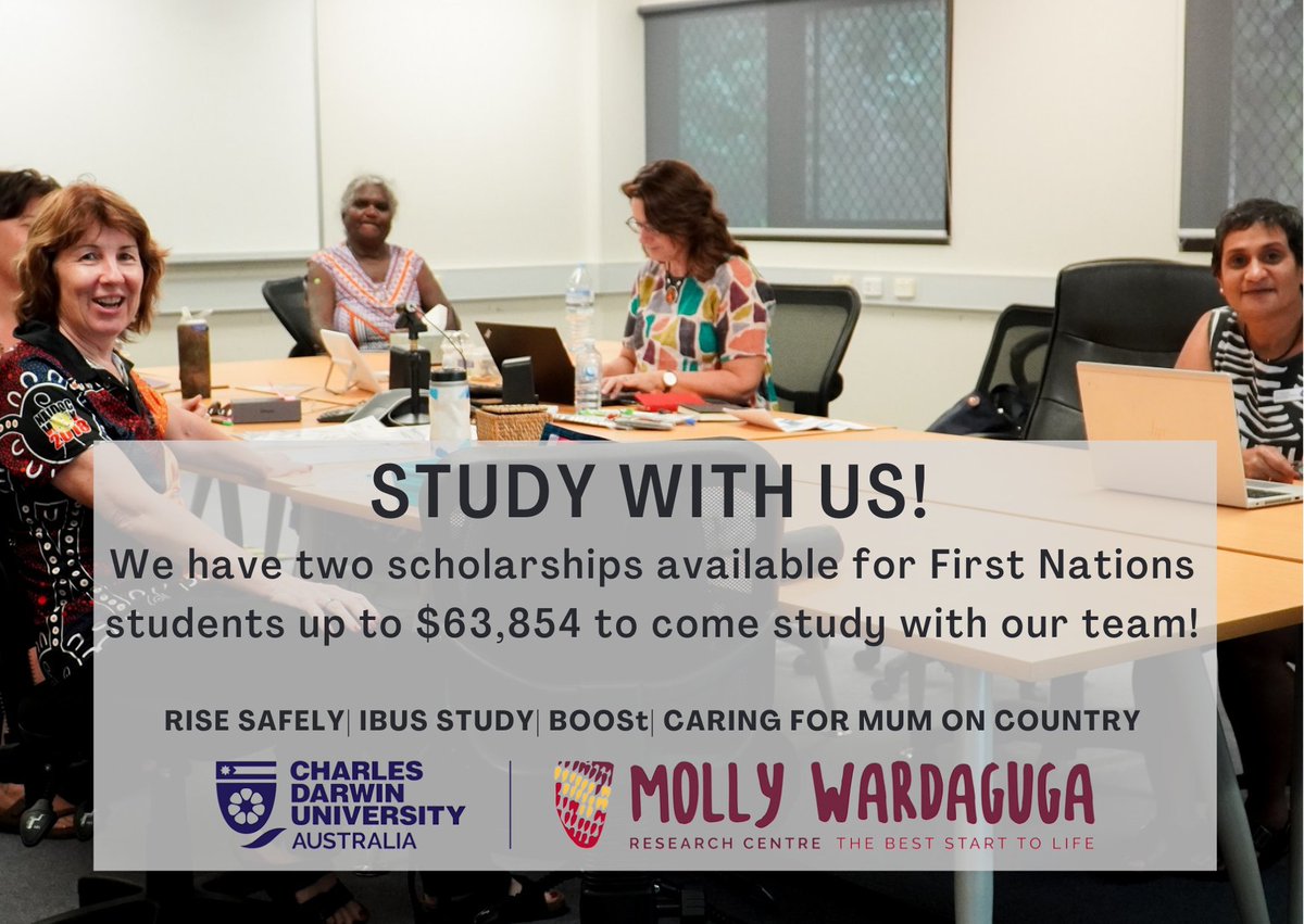 molly_institute's tweet image. Study with us!

Eligible MWRC students in Masters of Research or Doctoral (PhD) studies are enrolled through the College of Nursing and Midwifery at Charles Darwin University.  

More information here: ow.ly/zIch50JElXr

#HDRstudents #scholarships #FirstNations #studywithus