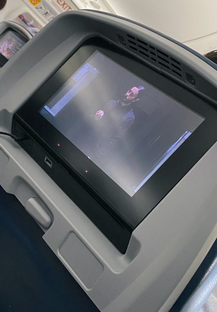 the guy next to me was watching morbius until our shitty delta TVs crashed and it froze on jared leto staring at an apple for the rest of the flight