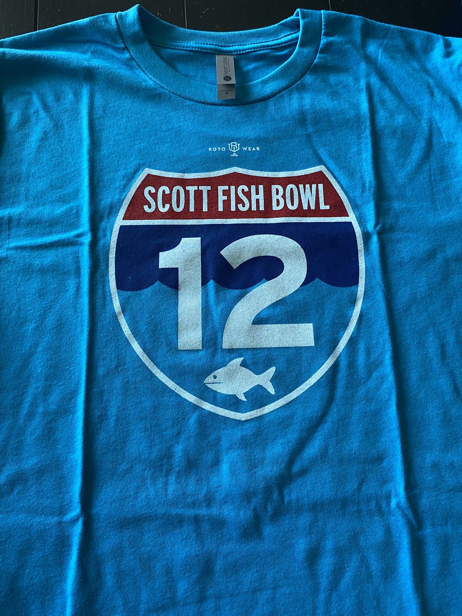 BWhitney14's tweet photo. Got my #SFB12 shirt in the mail on draft day let’s go!! @ScottFish24 @RotoWear #FantasyFootball https://t.co/qbo6JFHLQh