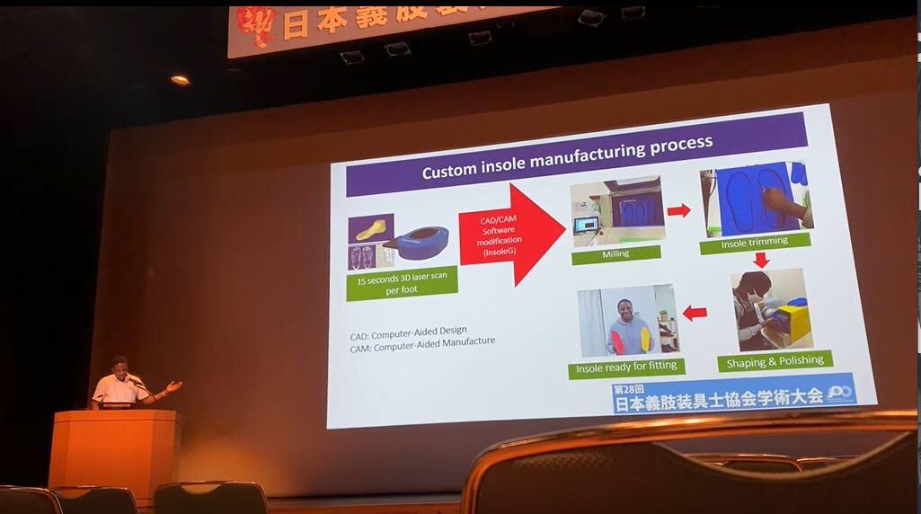 AAAhego's tweet photo. At the 28th Japanese Academy of Prosthetists and Orthotists Scientific in Okayama July 9-10, 2022. Japan @Ahelitebrace @AAAhego #prosthetics #Orthopedics #footwear #insole #cadcam# #digital #orthotics #3dfootscanner https://t.co/ADTCBFyEpG