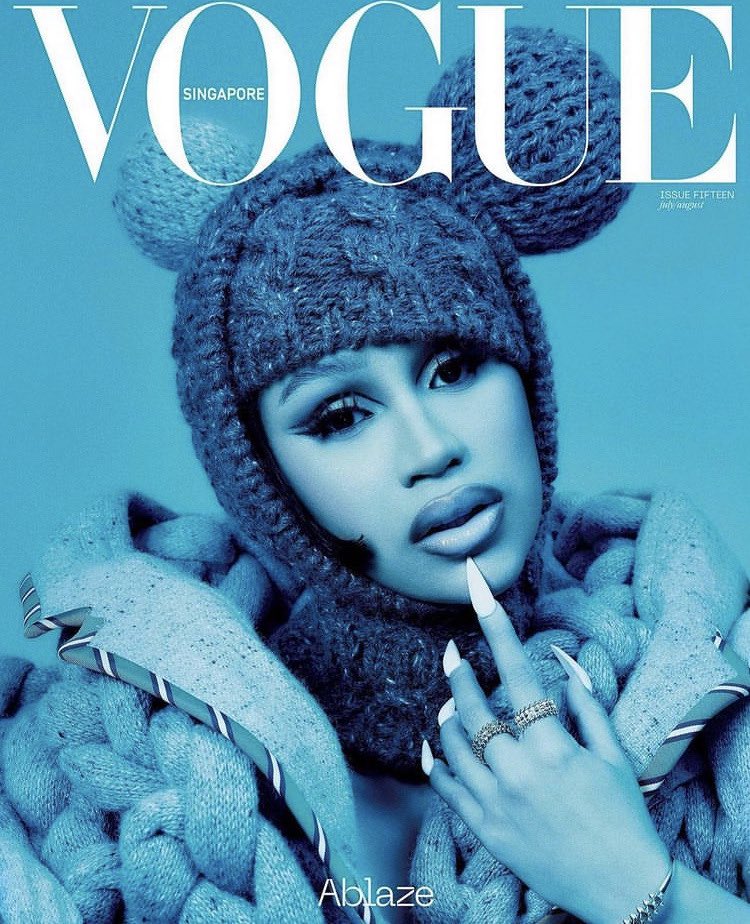 xmfstudios's tweet photo. Cardi B Covers Vogue Singapore, July/August 2022
Wearing Richard Quinn, Poster Girl, LeSilla, Comme des Garçons, Tom Ford, Thom Brown &amp; Cartier 
Shot by Lea Colombo https://t.co/Kx0S8hyfeQ