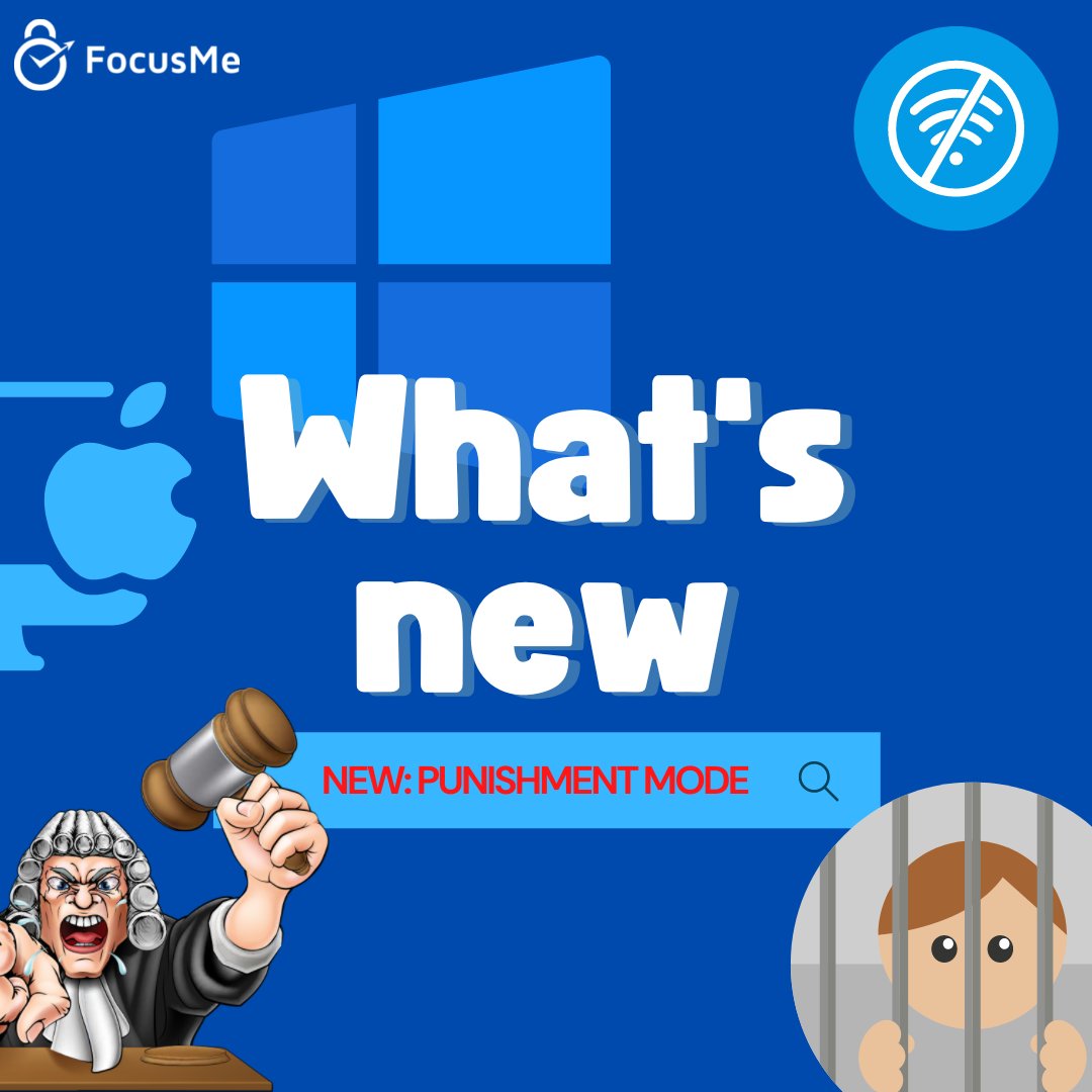 FocusMe's tweet photo. Hey, Fam! 🤗
Introducing a revolutionary new feature: "PUNISH ME". It is available in "Just Block” mode.
This feature is only available in the latest version! Download your 30-day Free Trial Now:
https://t.co/RUct4ogTAO
#FocusMe #productivity #productivityapp #NewFeature https://t.co/gekybVKP9g