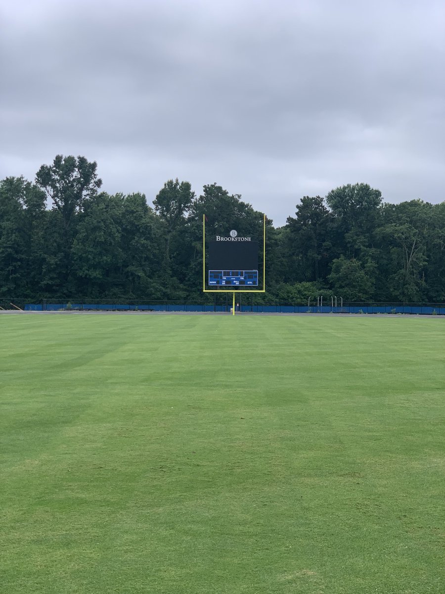 A lot of progress. Going to be really nice!#brookstonefootball #betheonewhobuilds