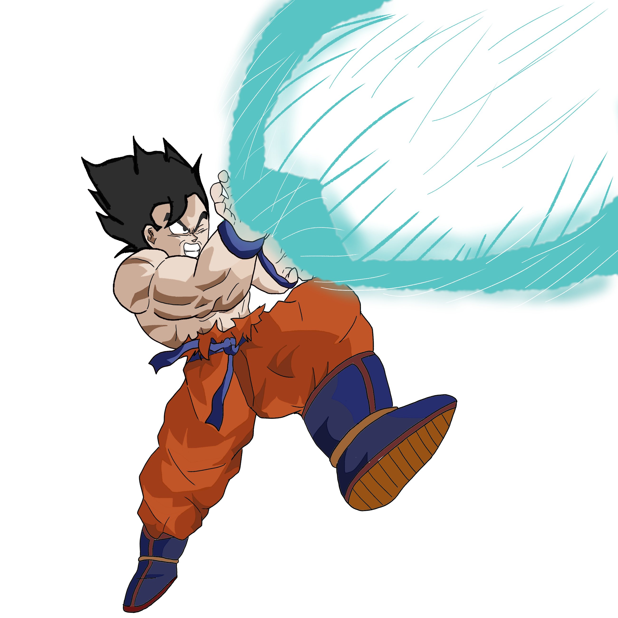 HOOLIGAN DRAWS on X: Finished! Kaioken x4 Kamehameha Goku (beam's