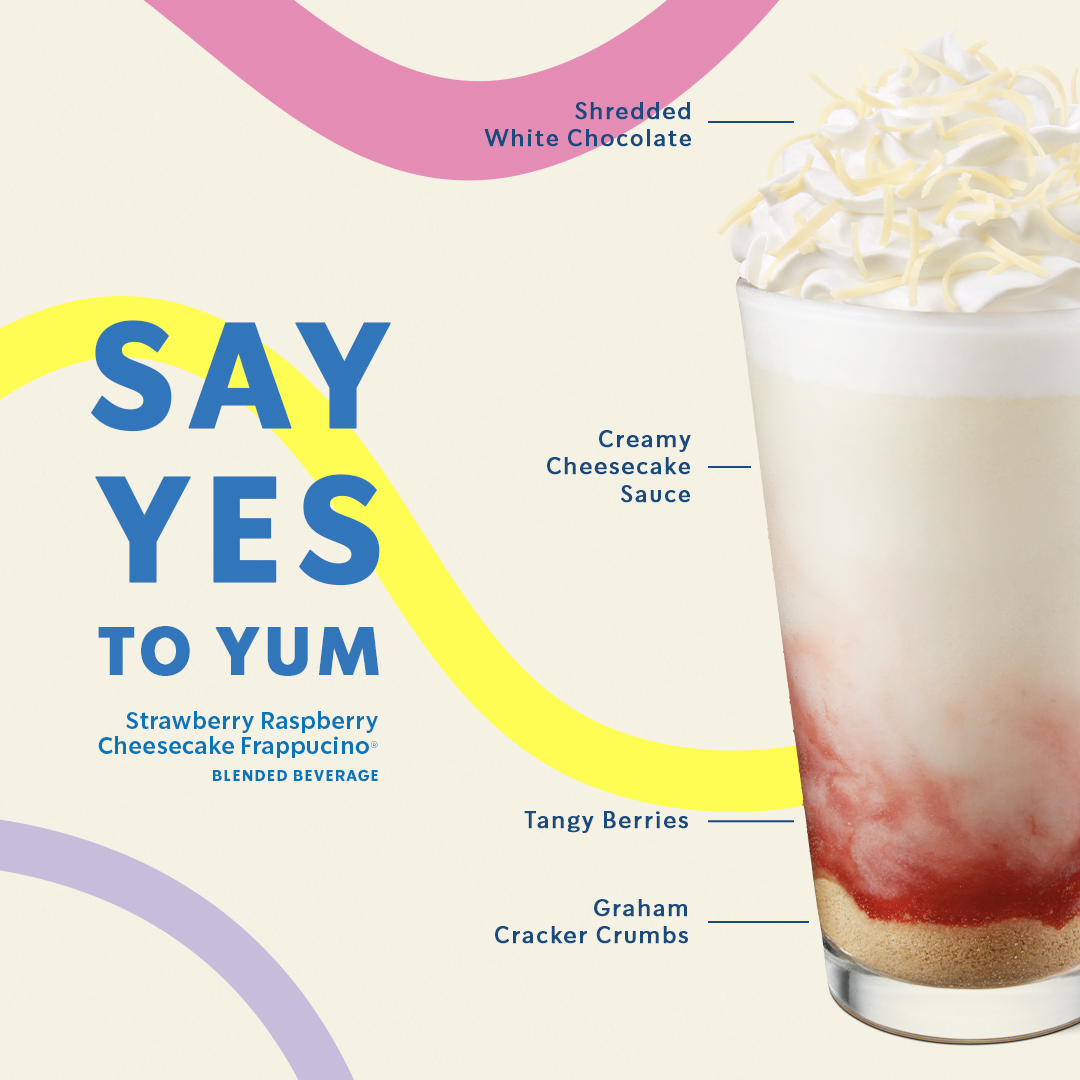starbucksph's tweet photo. A Cheesecake Frappuccino®? Yes, please!  🍰​

Enjoy every sip from the Strawberry Raspberry Cheesecake Frappuccino today. ✨​

#LetsSummer https://t.co/Rcb6Xlk5LA