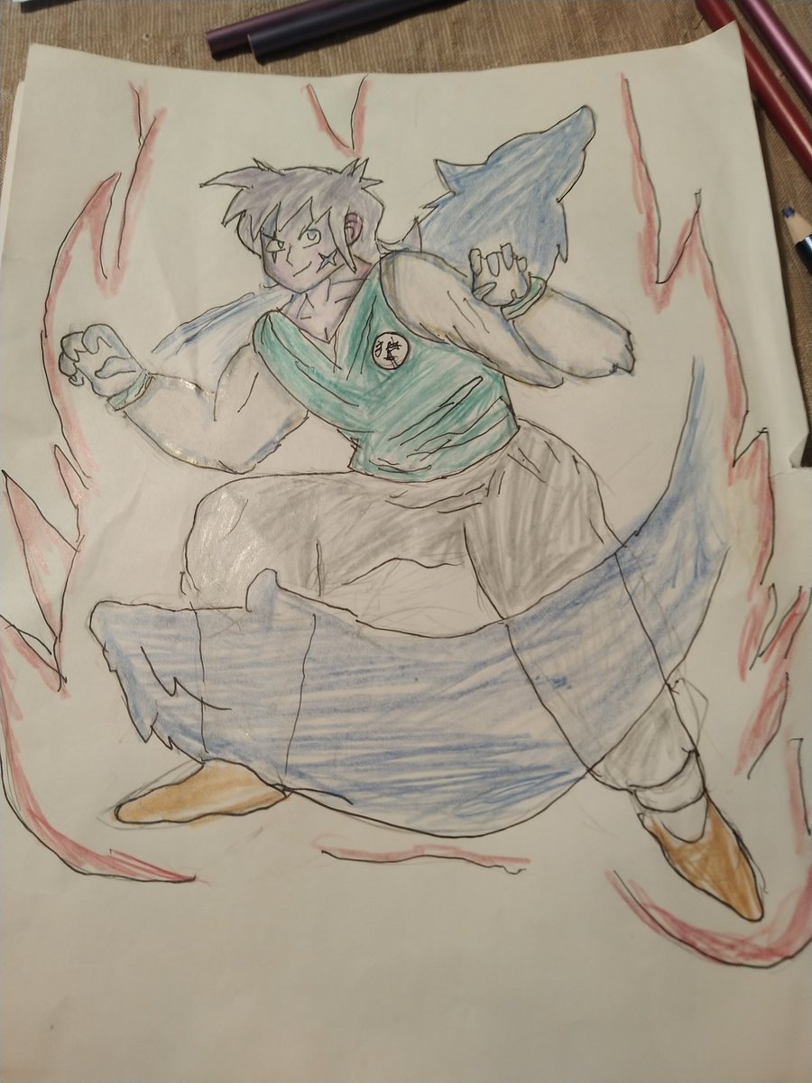 HawkShayn's tweet photo. Inspired by @MasakoX video about giving other Z fighters forms 

Behold, Alpha Hunter Yamcha, preparing to attack with the Spirit Wolf Pack technique. #DragonBall https://t.co/pImOMRuU6u