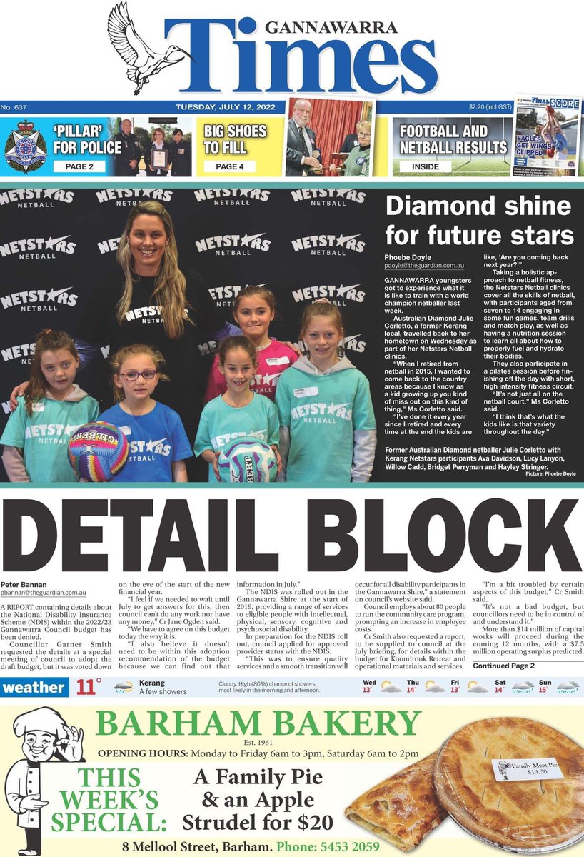 I might not be covering SSN anymore, but I did get to chat to @JulieCorletto when she visited her hometown of Kerang last week! 

<a href="/GannawarraTimes/">Gannawarra Times</a>