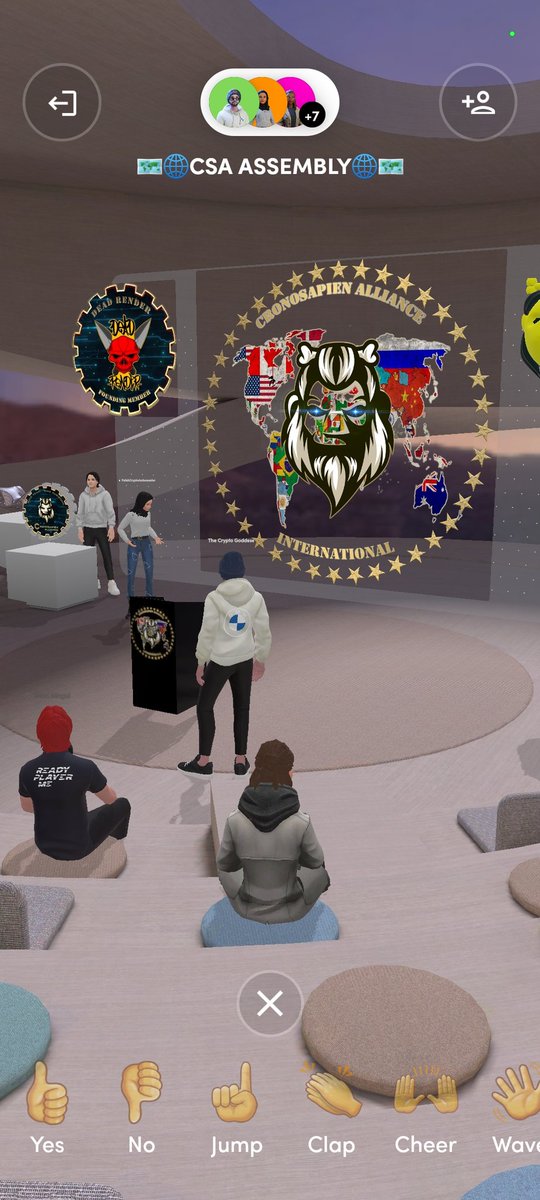 thecronosapiens's tweet photo. Thank you to everyone who was able to make it 👏 👏 👏 
We held our first meeting in a metaverse space today and everything is working great. 
LFCROOOOO!!! https://t.co/vqwW4LKOcE