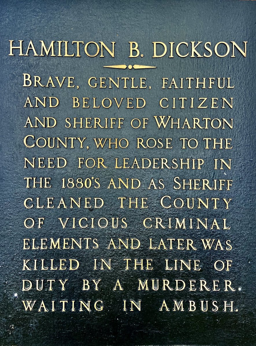 TexHistMarkers's tweet photo. Hamilton B Dickson
Wharton, Wharton County, Texas
Location:  29.310727, -96.100755
Learn More:  https://t.co/6oAa06nBB7
#Texas #History #TexasHistory #WhartonTexas #WhartonCounty https://t.co/zV3sv7trxe