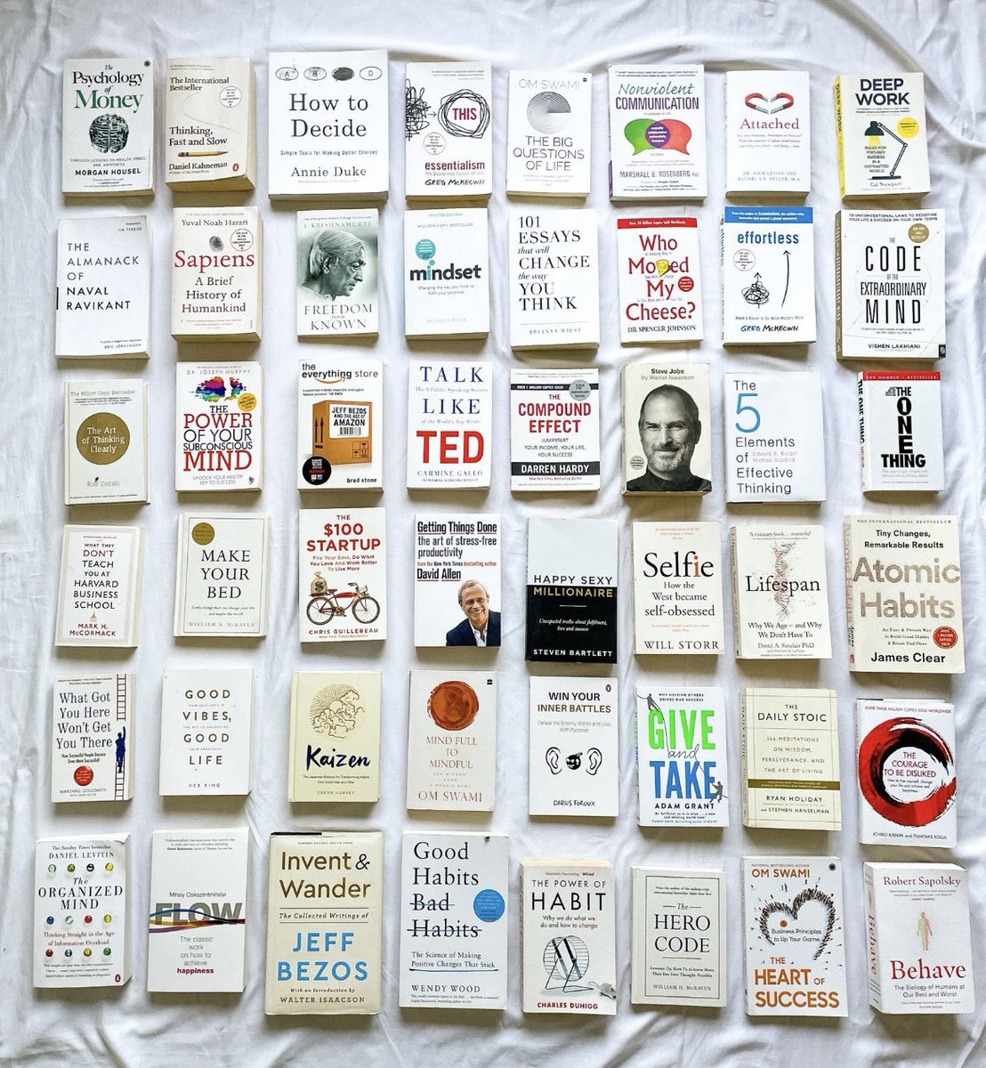 Los 48 libros que te cambiarán la vida en una sola imagen: