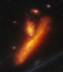 objeff's tweet photo. @neiltyson @NASAWebb Optics or collision? Either way, cool looking. https://t.co/jNkdvjRgj3