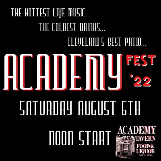 August 6th 2nd Annual #Academyfest Bands start at Noon #clevelandmusic