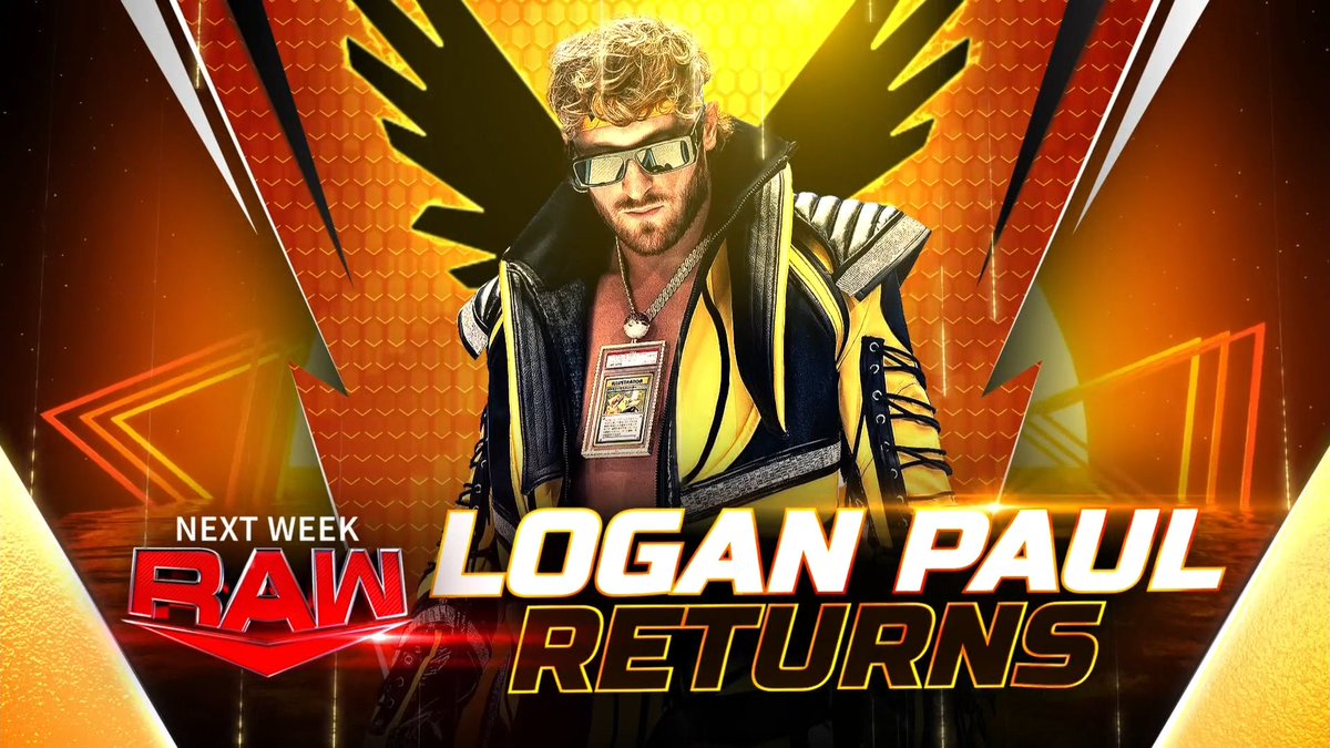 NEXT WEEK on #WWERaw @LoganPaul returns!