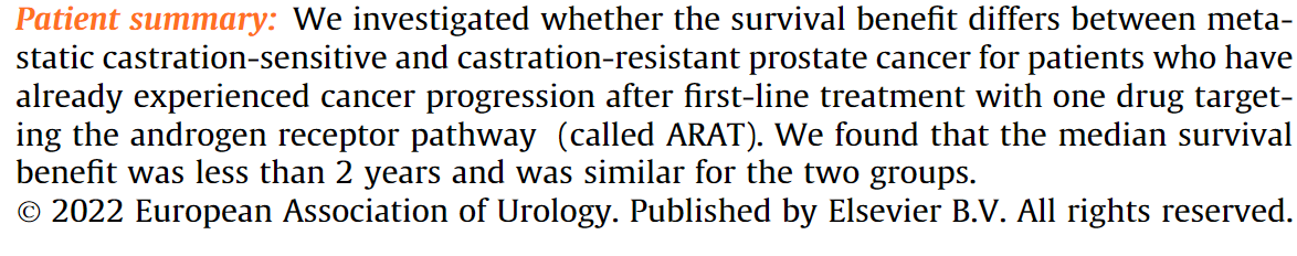 nsayeghmd's tweet photo. Just in @EurUrolFocus 👉 We show that median OS of men with metastatic #prostatecancer after progression on an ARAT is ~2 years, regardless of whether ARAT is used in mCSPC or mCRPC setting: https://t.co/U5jm4LC0RP @neerajaiims @umangtalking @Huntsman_GU  @urotoday @OncoAlert https://t.co/ACYXKi0hG9