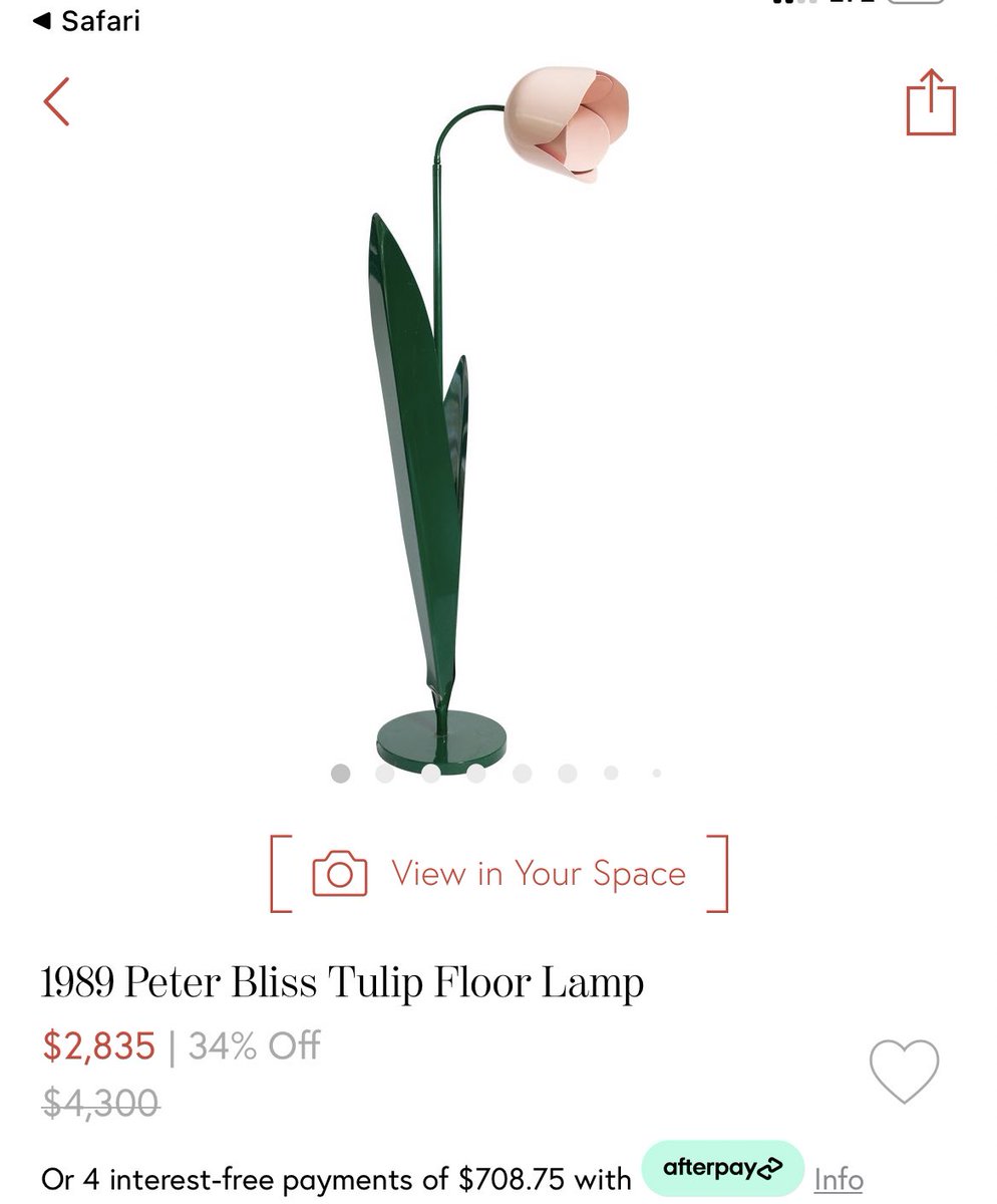 seanieviola's tweet photo. Someone in NYC threw out this 80’s vintage tulip lamp designed by Peter Bliss and I’m about to cry https://t.co/bS3iz2sQgU