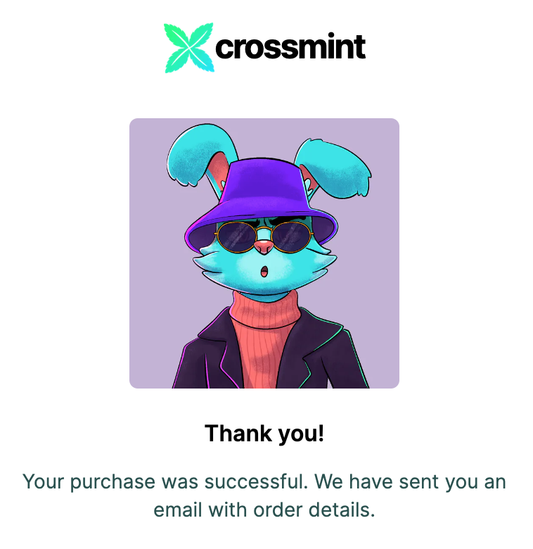 SuncoastMerc's tweet photo. Hmm, @crossmint_io could make it TOO easy to mint without crypto. Hard to stop. Mint responsibly! 🤑 https://t.co/Rqpm1tYdyN