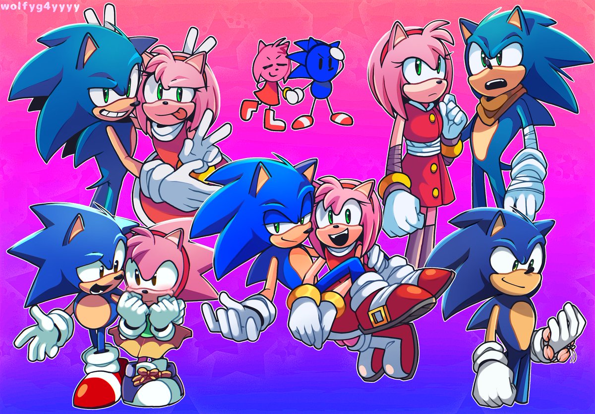 WølfyG4yyyy on X: I love sonamy!1!11! #SonicTheHedeghog #Sonamy