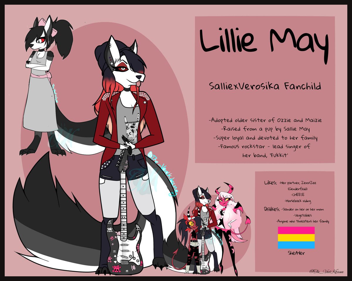 HunterYeenQueen's tweet photo. Updated refs for mine and @AlliKatherine13's #SallieMayday fankids. ^^ 

I love these beans so much haha. 

#HelluvaBoss #HelluvaBossOC #HelluvaBossFankids #VerosikaMayday #SallieMay #HelluvabossVerosika #HelluvaBossSallie https://t.co/WOF2adLBKW