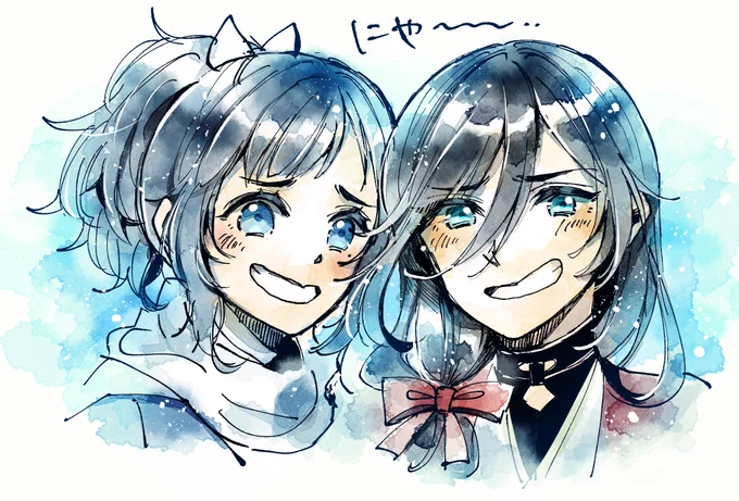 安定と兼サンカメラ向けると何故かびみょ〜〜な顔されるなかよしです 
