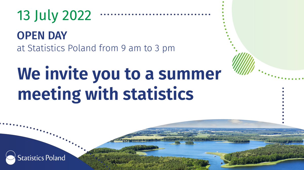 StatPoland's tweet photo. Remember about the #OpenDay at #StatPoland! On 13 July we are waiting for you from 9.00 a.m. to 3.00 p.m. Come and find out more about the activities of the statistical offices and get to know "statistically" the most interesting tourist attractions of Poland. See you there! 😊 https://t.co/JmngGlR24T
