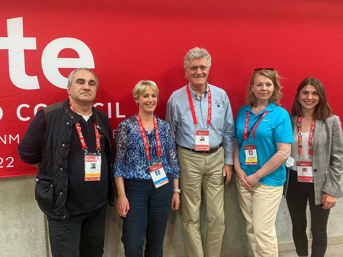 ymcaeurope's tweet photo. 🔻After attending #WorldCouncil, our team came together- staff members &amp; our President @ymcaeuropeemma.  

🎯Privileged &amp; honoured to bring home so many experiences - it was a real inspiration for our #strategy and #movement alignment.
 
🙌We are grateful to the #YMCA movement! https://t.co/r0FSyQC8CQ