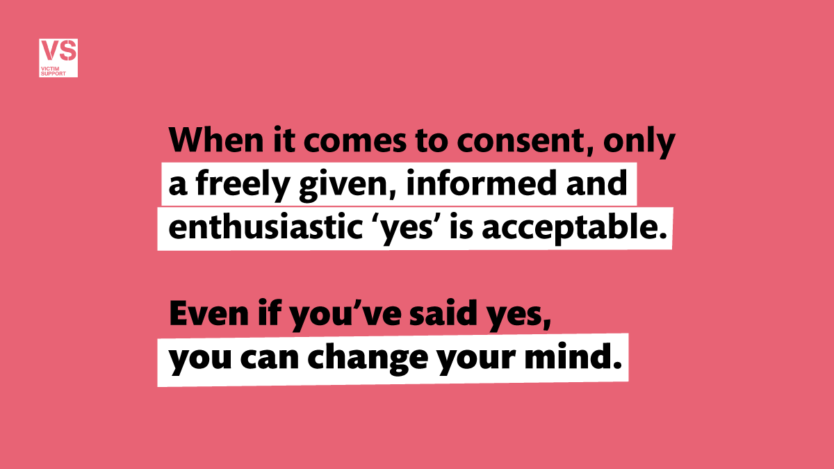 VictimSupport's tweet photo. (3/5)
The language we hear around #Consent is full of myths, stereotypes and victim blaming.
This needs to change.
You should never be pressured, forced or coerced into sexual relations.
📞08 08 16 89 111
💻https://t.co/XyEpLOygur
#LanguageOfAbuse https://t.co/WQq9t0rziU