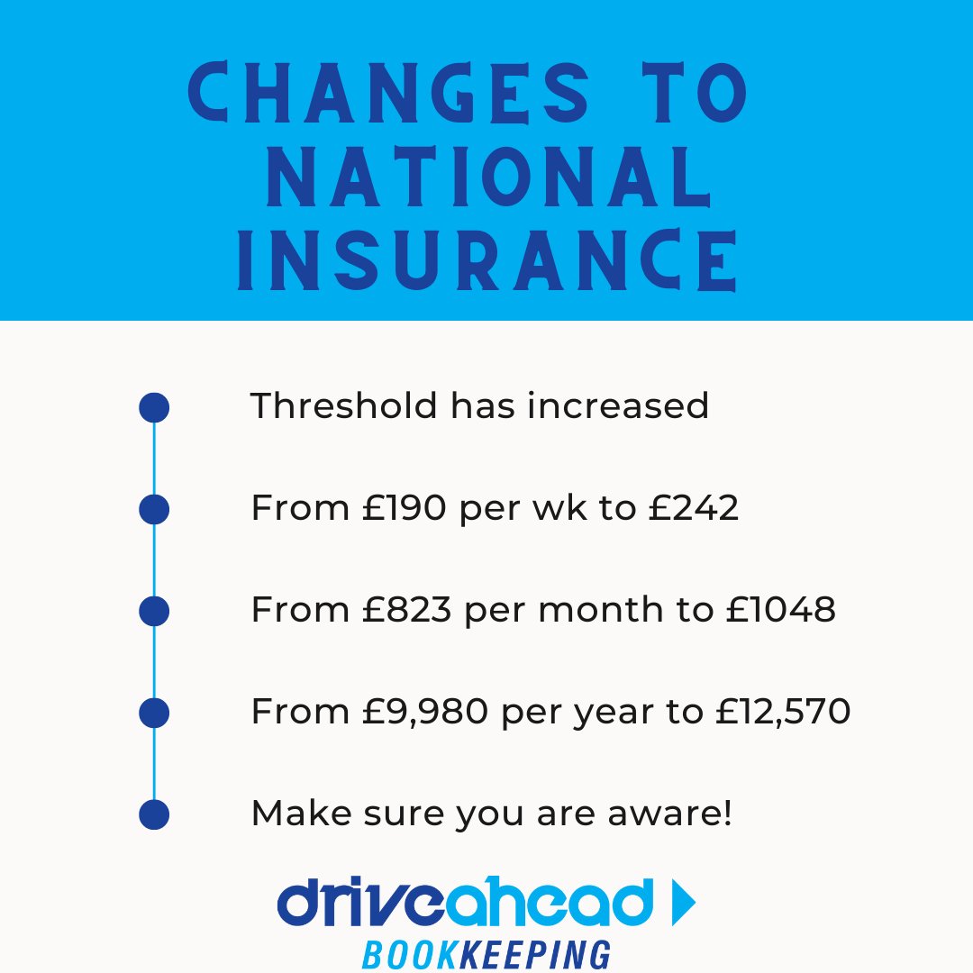 driveaheadbk's tweet photo. Don't get caught out with your payroll, it's important you apply the changes to national insurance so your staff are paid correctly https://t.co/LUUdkf4ZUr