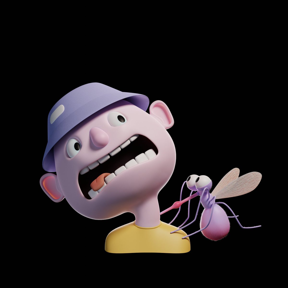 PlasticHelm's tweet photo. Summer mood🌞

#3D #Blender3d #blendercommunity #summer #Mosquito #illustrationartists #blenderrender #Illustrations #art https://t.co/OydyRzT04T