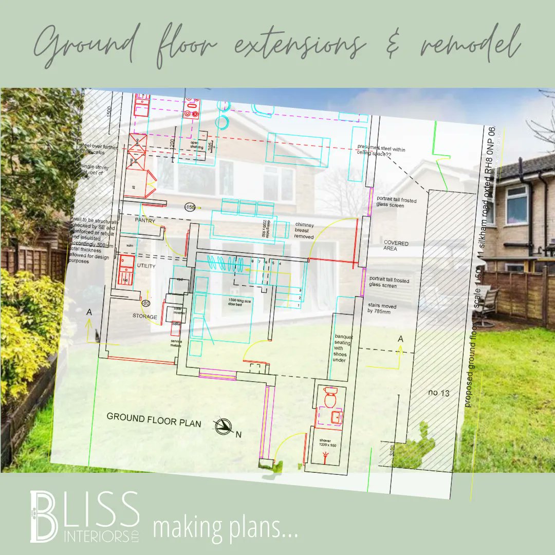 bliss_ltd's tweet photo. Excited for my clients in #oxted who recently had their planning application approved. We got there in the end! 
Looking forward to seeing how the #garageconversion with side and rear #extensions and internal reconfiguration will completely transform this house. https://t.co/r2zha0C3bo