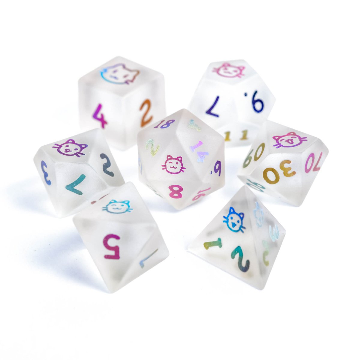 CrystalMaggie2's tweet photo. Raised holographic clear glass cat butt dice set
😼🐱😻😸❤️

#dnd #dice #ttrpg https://t.co/UjeKQbzPGf
