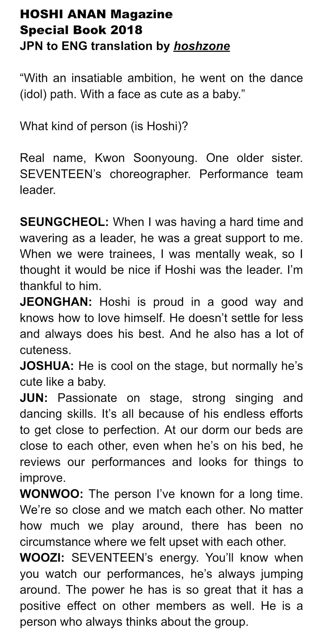 on Twitter "호시 ANAN magazine special book 2018 full english