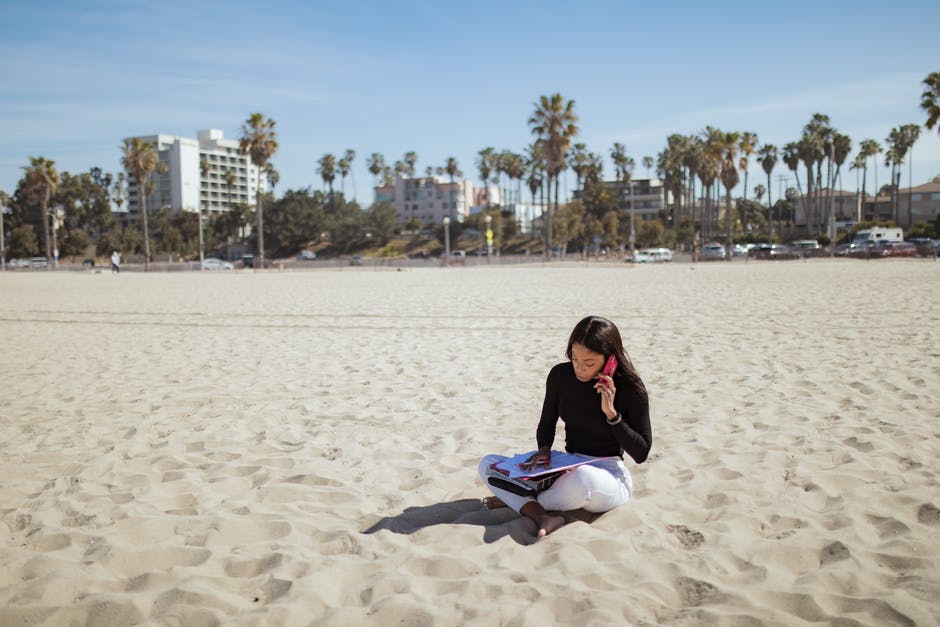 Dalycom1's tweet photo. When the weather's glorious and you'd really rather work from the seaside than the office, why not talk to Dalycom? We can advise on telephone calls that can be answered anywhere and on remote IT access - what's not to like? #Dalycom https://t.co/q5uK8DvwIr