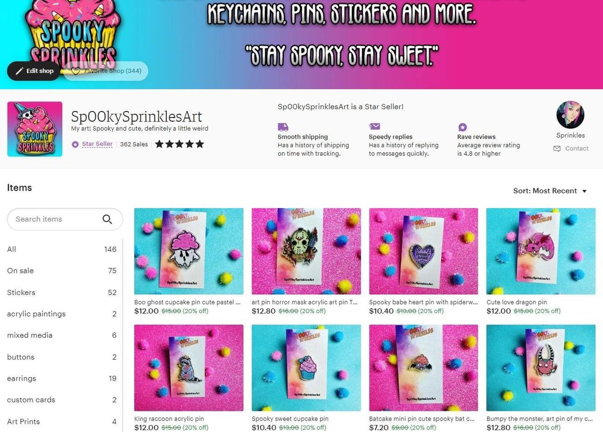 sp00kysprinkles's tweet image. 6 hours of photos, editing and updating listings. I’m not done, but my shop is finally becoming something I’m proud of. Hope my hard work helps generate more views/purchases. #art #shopkeep #artist