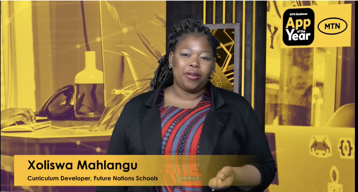 The special guest for today is Xoliswa Mahlangu aka <a href="/The_Tech_Fairy/">Xoliswa Mahlangu</a> 

She has a passion for teaching kids about coding and robotics through <a href="/futurenationza/">Future Nation Schools</a> 

#MTNAppAcademy