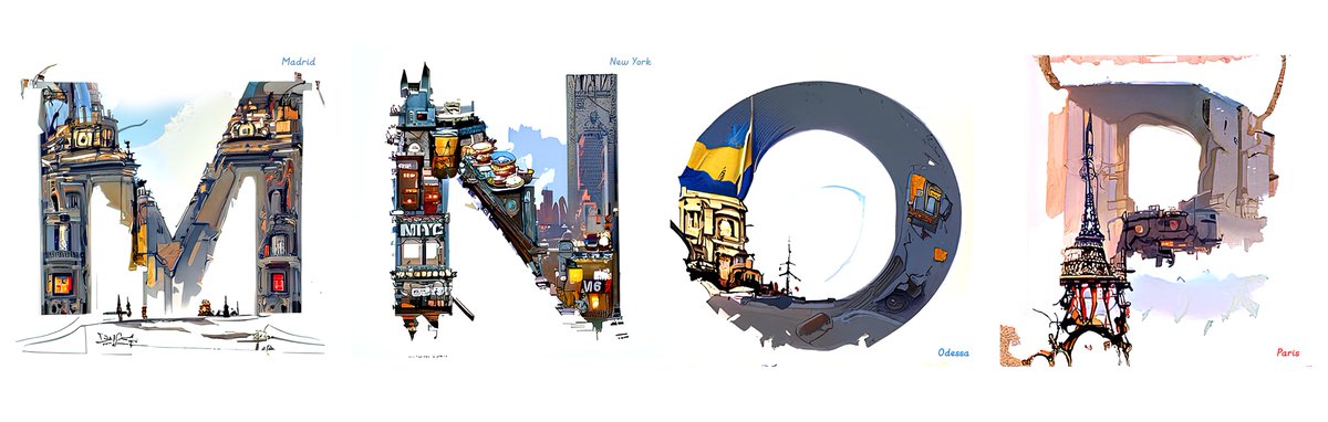 Viaggi (travels in italian) is our latest project that exploits #artificialintelligence and image generation.
#discodiffusion #typography #travel #GraphicDesign #letters  #Font 
Full project: behance.net/gallery/147921…