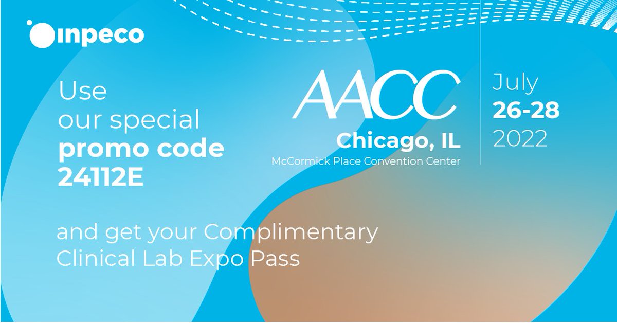 InpecoHealth's tweet image. Come to the AACC with Inpeco. ​
Receive a complimentary Clinical Lab Expo pass for #2022AACC in Chicago, the premier global laboratory medicine exposition.​
​
👉🏻  Claim yours at l.feathr.co/AACC/INPECO-SA See you in Chicago!​
​
#TailorMadeAutomation