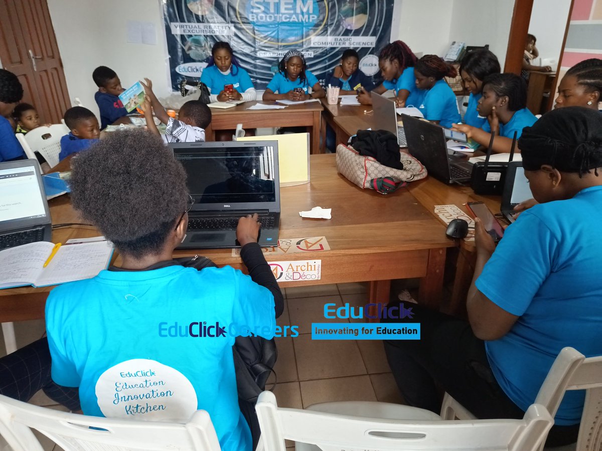 EduClickAfrica's tweet photo. We can't keep quiet, for the successful kick-off of EduClick's STEM Bootcamp 2022 edition.
When women are able to access digital skills, the society thrives #stembootcamp #edtech #educlick #educlickcareers #stemholidays #educationinnovator #ICT #graphicdesign #frontenddevelopment https://t.co/E0U1wtik3l