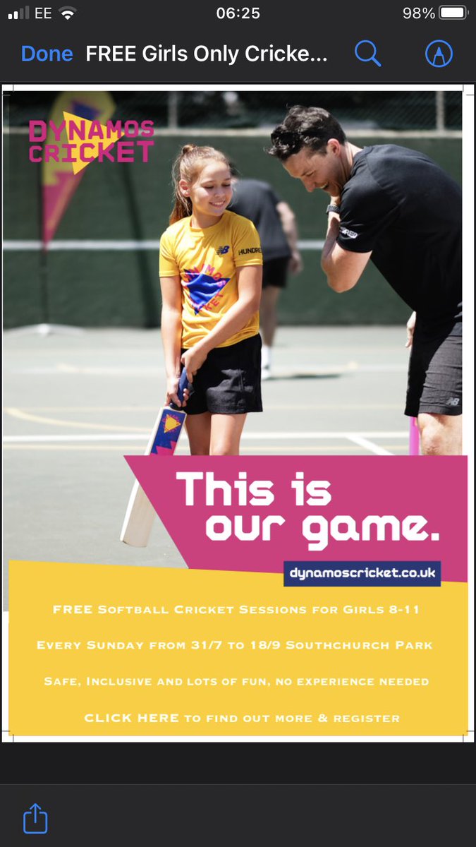 A fantastic opportunity for free girls cricket at southchurch park this year through <a href="/sosemtcc/">SOSEMTCC</a>