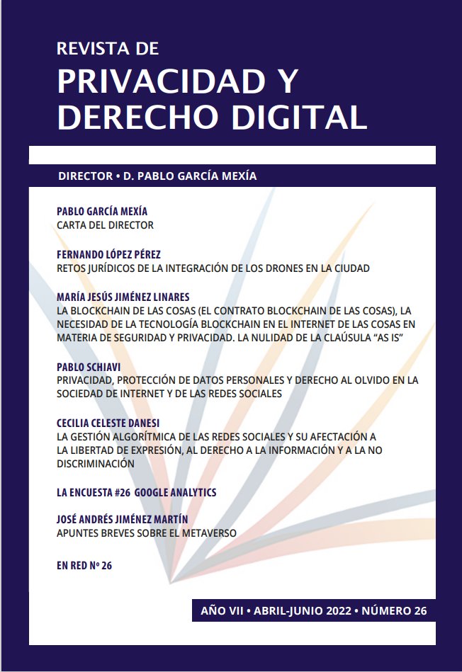 Ya está disponible el nº26 encabezado por Fernando López Pérez con: Retos jurídicos de la integración de los drones en la ciudad. Te interesará!

Puedes encontrarlo en👉 lnkd.in/dKsyV6i3
#RDU #derecho #digital #privacidad #dataprotection #dron #Ayuntamientos #espaciourbano