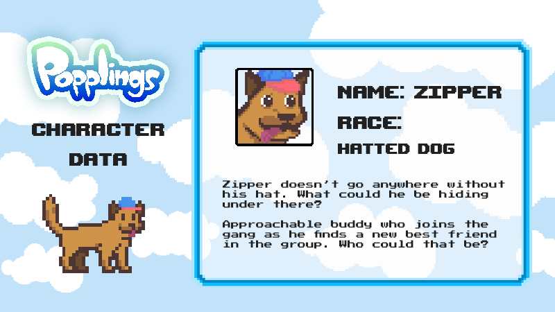 popplings's tweet photo. A dog with a Hat! Meet Zipper and join his adventure in Popplings! https://t.co/GoNMYSs7bF https://t.co/eDfOGXUgMb