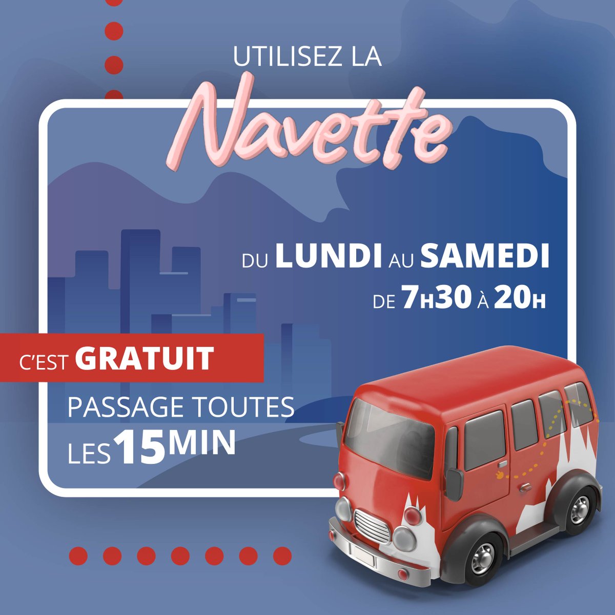 CaenOfficiel's tweet photo. 🚍 Pour vous déplacer facilement, pensez à la navette électrique gratuite. Elle dessert le parking relais du parc des expositions et circule toutes les 15 min du lundi au samedi, de 7h30 à 20h > https://t.co/7flYDksdLX. #Caen https://t.co/X5i761VKIE